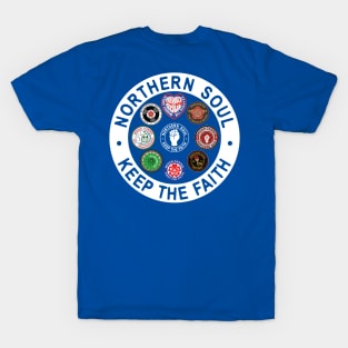 Northern Soul Keep The Faith 45 adaptor and patches T-Shirt